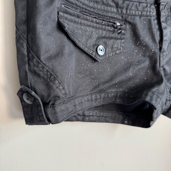 Zara trf Collection Women's Glitter Shortie Shorts Black 10 Summer Festival 1.5" - Picture 2 of 15